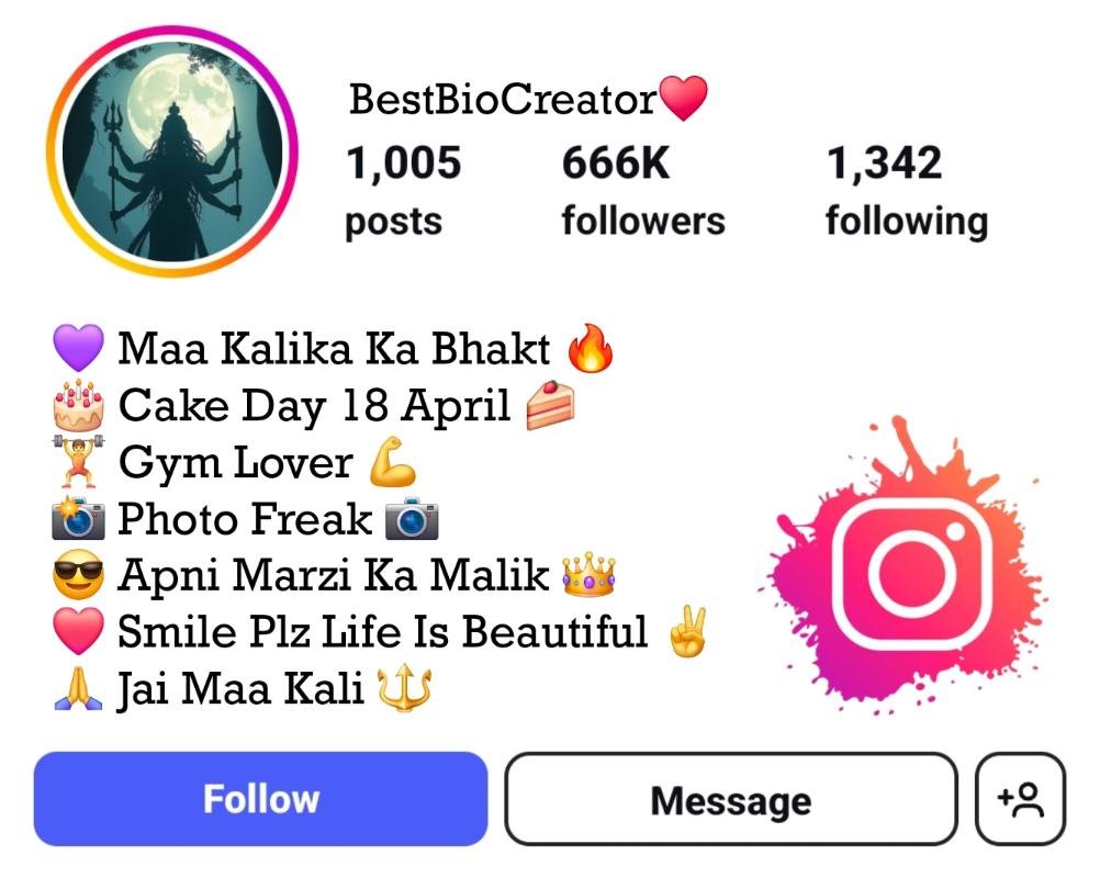 Jay Maa Kali Bio For Instagram - Maa Kali Instagram Bio