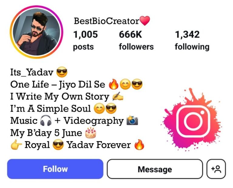 Ahir Yadav Bio For Instagram