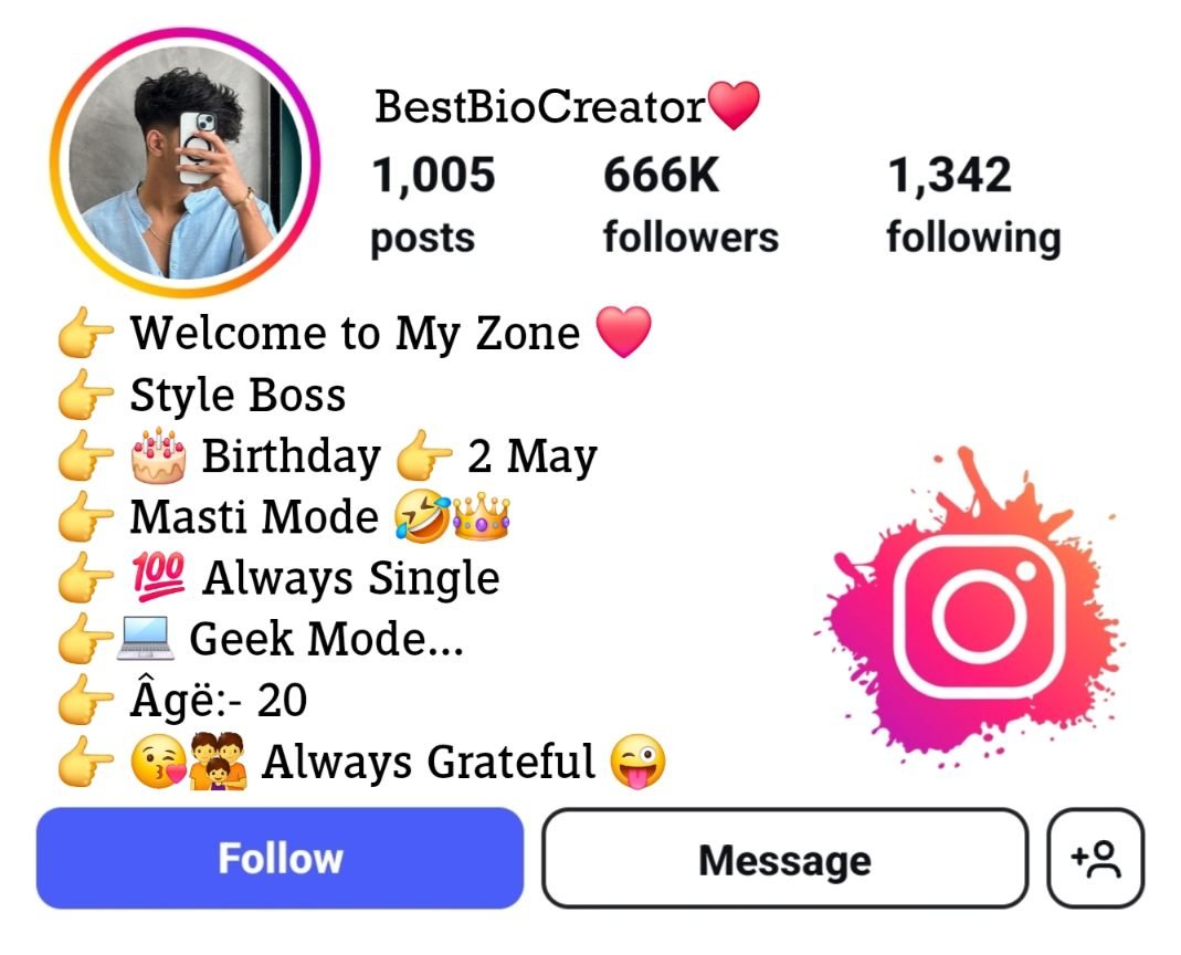 Instagram bio in hindi for boy attitude