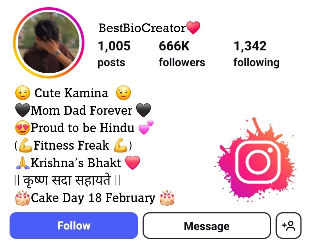 कृष्ण सदा सहायते Instagram Bio stylish font