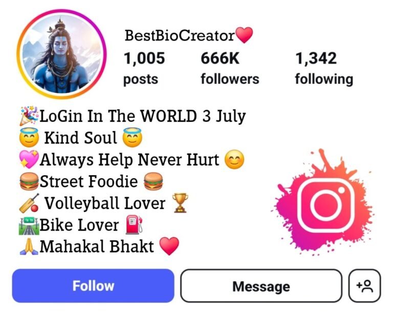 Mahakal Bio For Instagram - Stylish Mahakal Instagram Bio