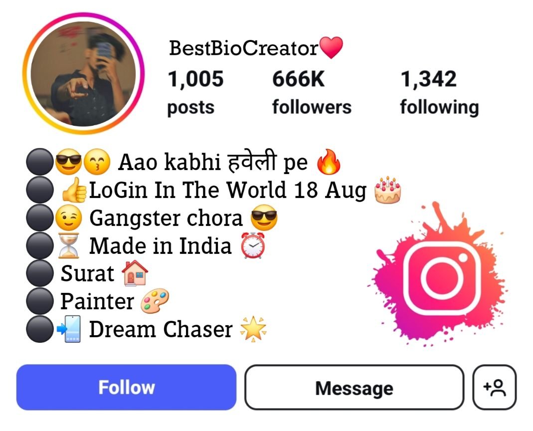 Gangster bio for instagram