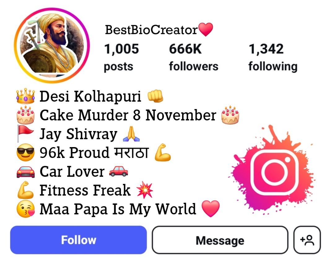 Instagram Bio For Shivaji Maharaj Bhakt