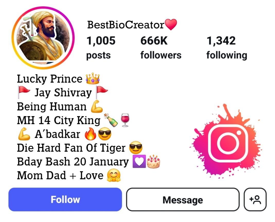 Shivaji Maharaj Instagram Bio Ideas