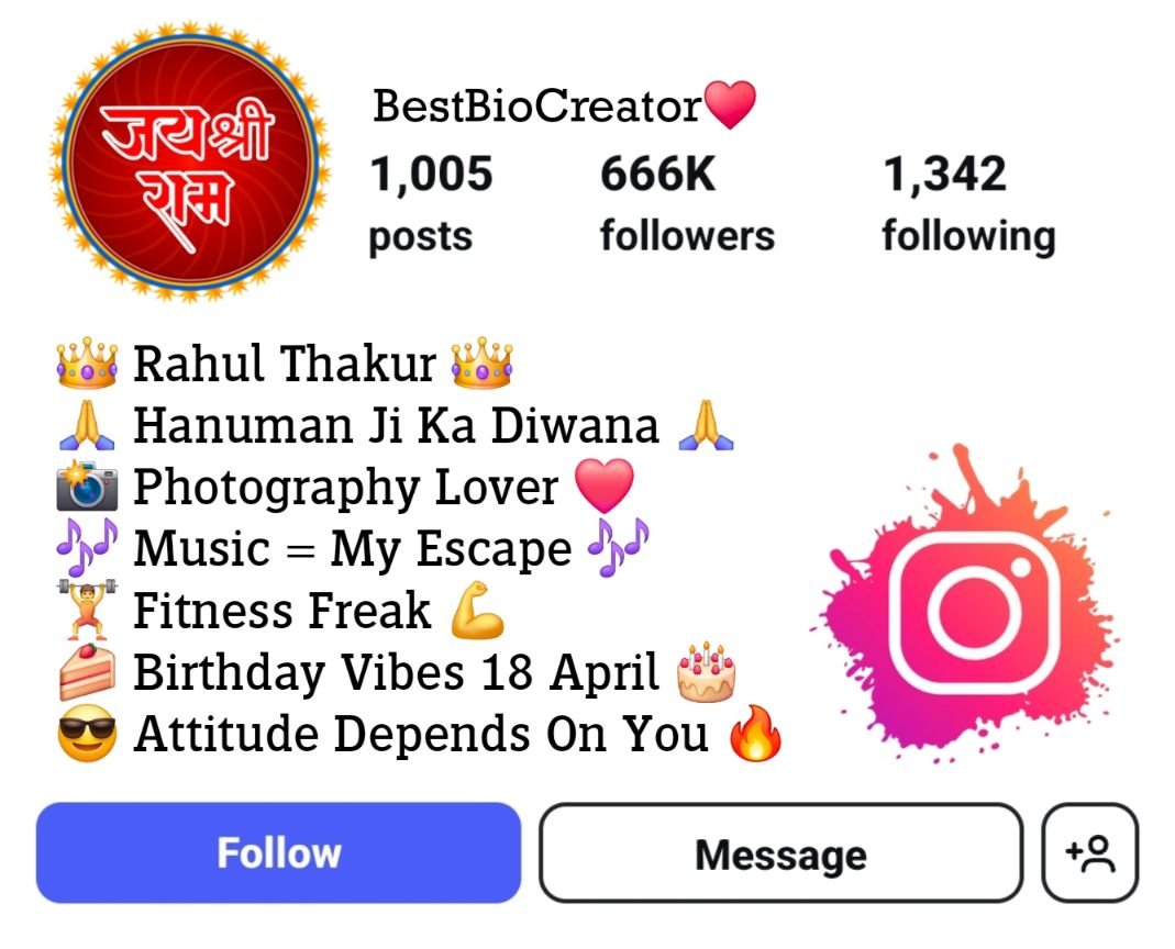 Bajrang Dal Bio For Instagram