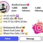 Instagram Bio in Gujarati