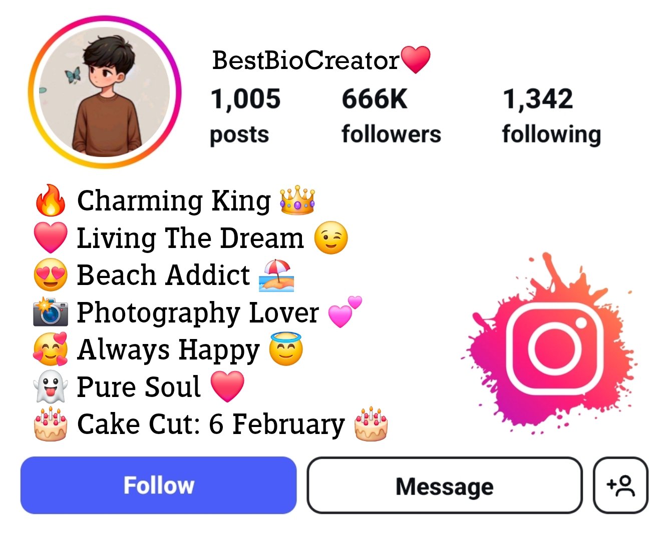 Instagram bio ideas for boys
